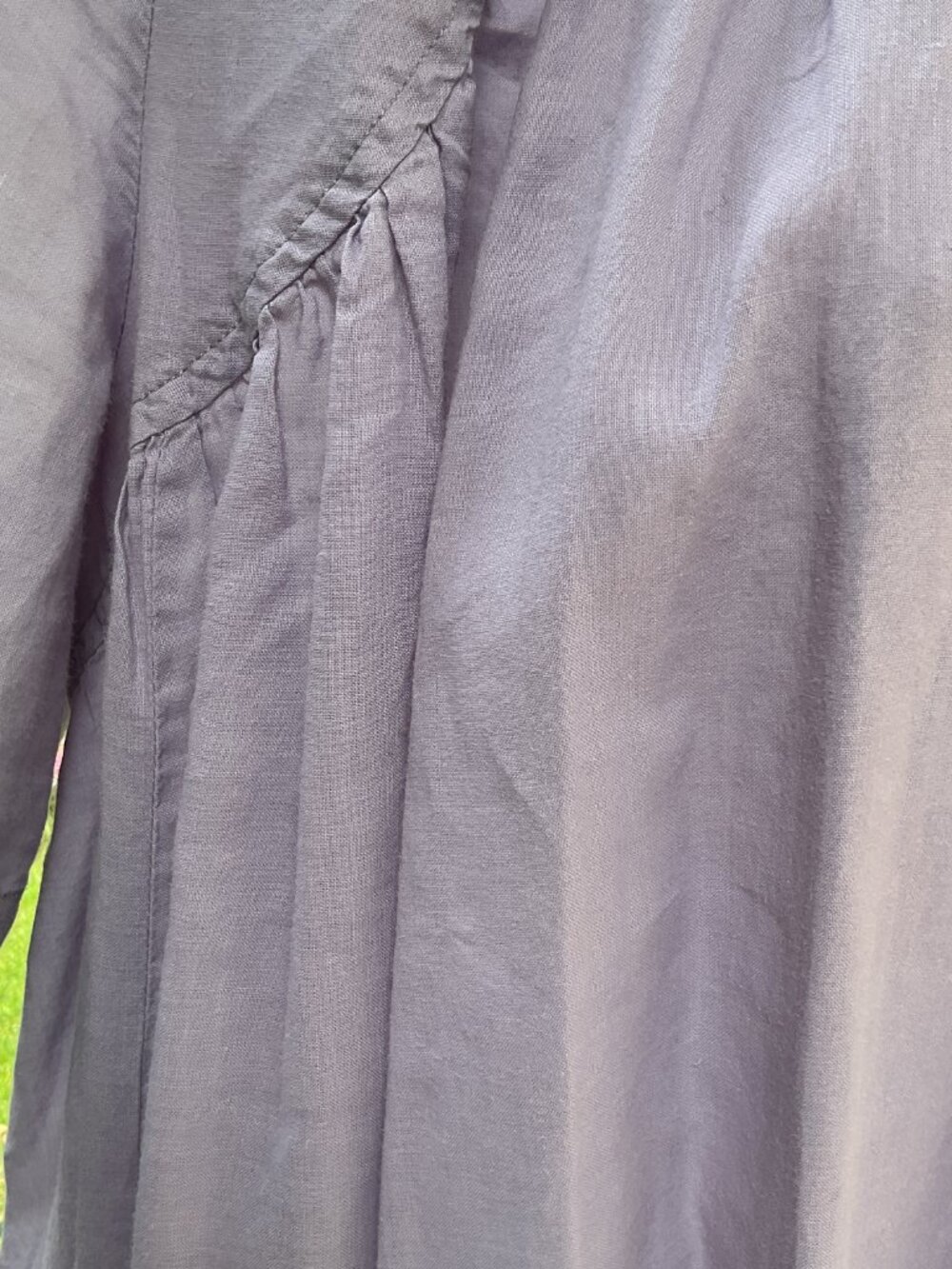 VIvian Shyu Very Full Mauve Linen Cotton Dress Size M Made in Canada - Picture 3 of 5